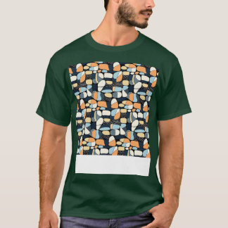 Handflatan Stones Seamless Mönster Beach Pebble Ge T Shirt