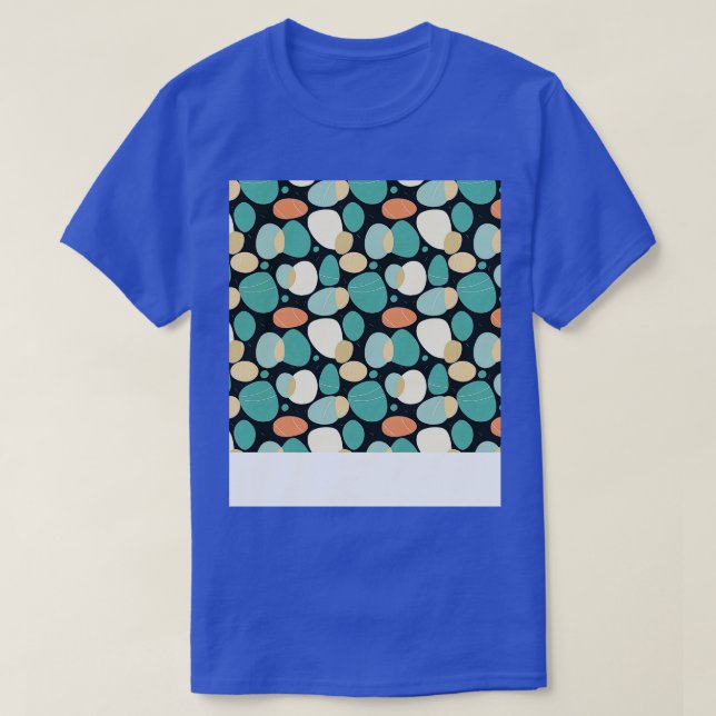 Handflatan Stones Seamless Mönster Beach Pebble Ge T Shirt (Design framsida)