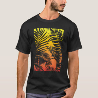 Handflatan Träd 7 Coola Tropical Beach Handflatan  T Shirt