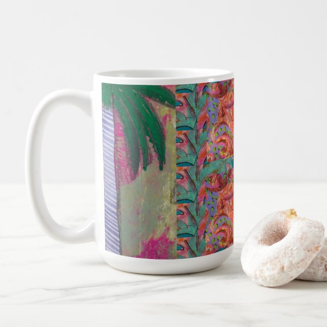 Handflatan Träd Abstrakt Kaffemugg (Med munk)