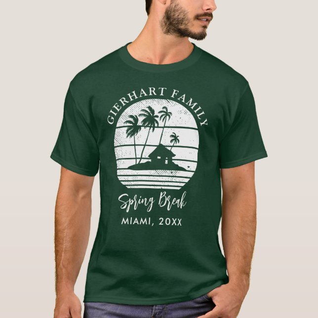 Handflatan Träd Anpassningsbar Påsklov Beach Vacac T Shirt (Framsida)