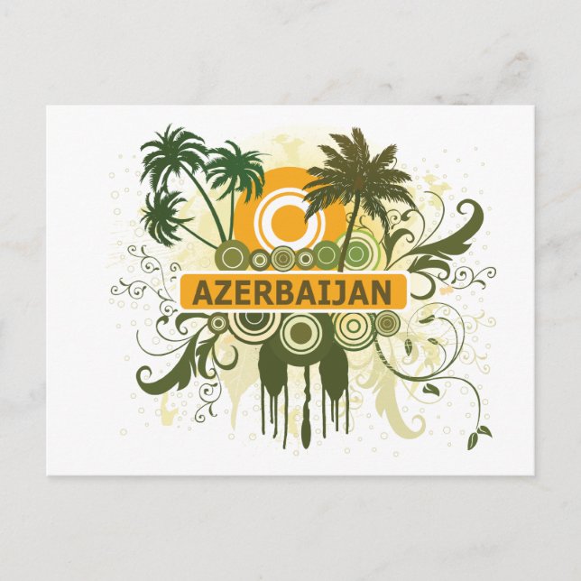 Handflatan Träd Azerbajdzjan Vykort (Framsida)