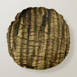 Handflatan Träd Bark Rund Kudde