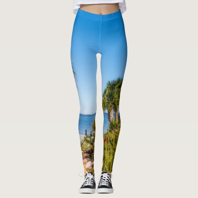 Handflatan Träd Bayside morse Leggings (Framsida)