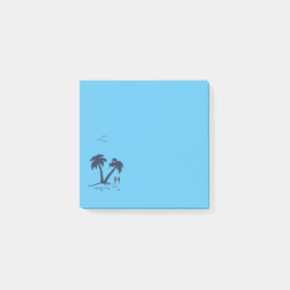 Handflatan Träd Beach Himlar Blue Post-it Block