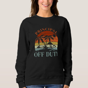 Handflatan Träd Beach Sunset Retro Principal Summe T Shirt