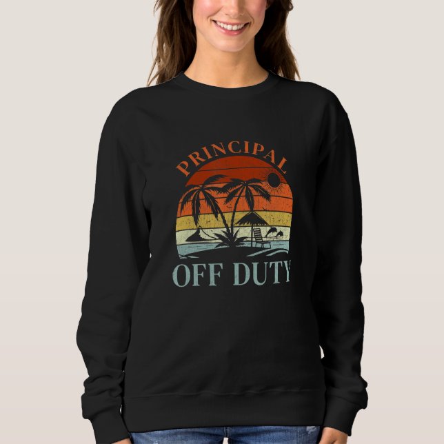 Handflatan Träd Beach Sunset Retro Principal Summe T Shirt (Framsida)