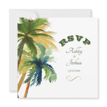 Handflatan Träd Beach Wedding OSA kort