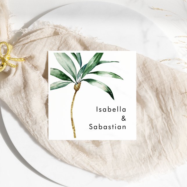 Handflatan Träd Destination Wedding Napkin Pappersservett (Skapare uppladdad)