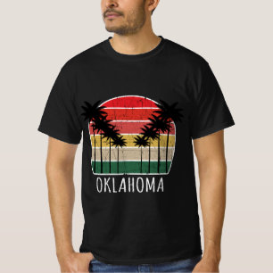 Handflatan Träd Distress Oklahoma - Beach Design T Shirt