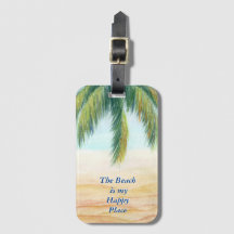 Handflatan träd en soldag på stranden