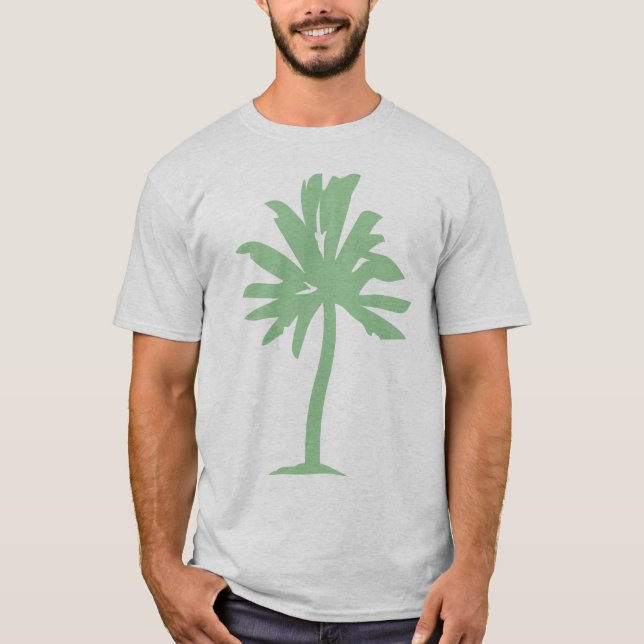 Handflatan Träd - Fäst Grönt T-shirt (Framsida)