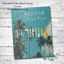 Handflatan Träd Florida Beach House Pussel