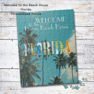 Handflatan Träd Florida Beach House Pussel