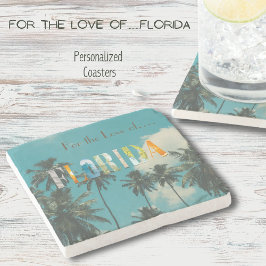 Handflatan Träd Florida Beach Stone Underlägg