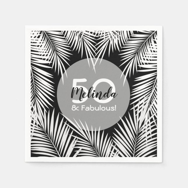 Handflatan Träd födelsedag Pappersservett (Framsidan)