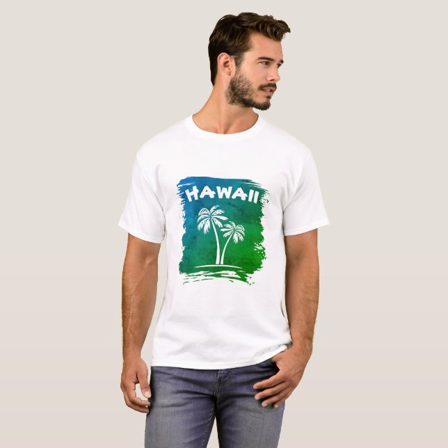 Handflatan Träd Hawaii T-Shirt (Hel framsida)