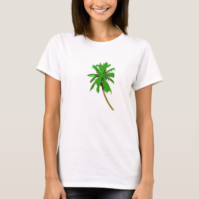 handflatan träd, hund t-shirt (Framsida)