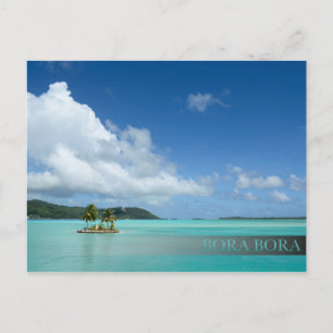 Handflatan träd i Bora Bora lagoon pub vykort