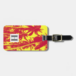 Handflatan Träd i en förskönad utformning Bagagebricka