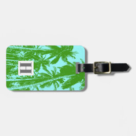 Handflatan Träd i en förskönad utformning Bagagebricka