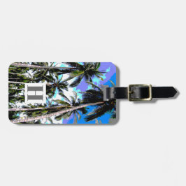 Handflatan Träd i en förskönad utformning Bagagebricka