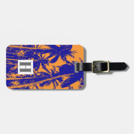 Handflatan Träd i en förskönad utformning Bagagebricka