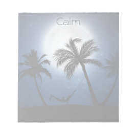 Handflatan träd i månljuset anteckningsblock