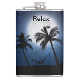 Handflatan träd i månljuset fickplunta