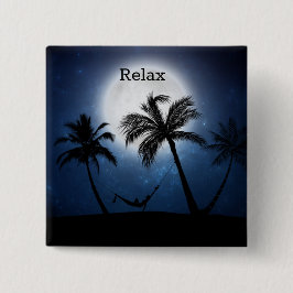 Handflatan träd i månljuset knapp