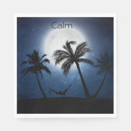 Handflatan träd i månljuset pappersservett