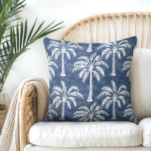 Handflatan Träd Indigo Blue Dekorativ kudde - Dubb