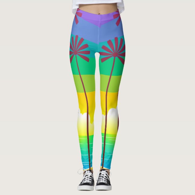 Handflatan Träd Leggings (Framsida)
