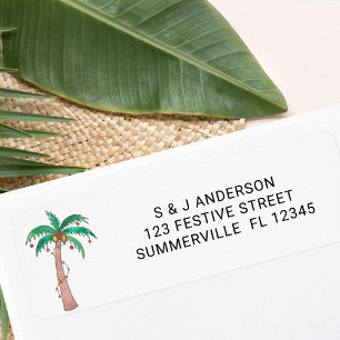 Handflatan Träd Ljus Watercolor return address Lab Returadress Etikett