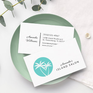 Handflatan Träd Logotyp Öars livsstil Visitkort