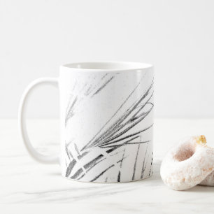 Handflatan Träd Löv Minimalism sketch Kaffemugg