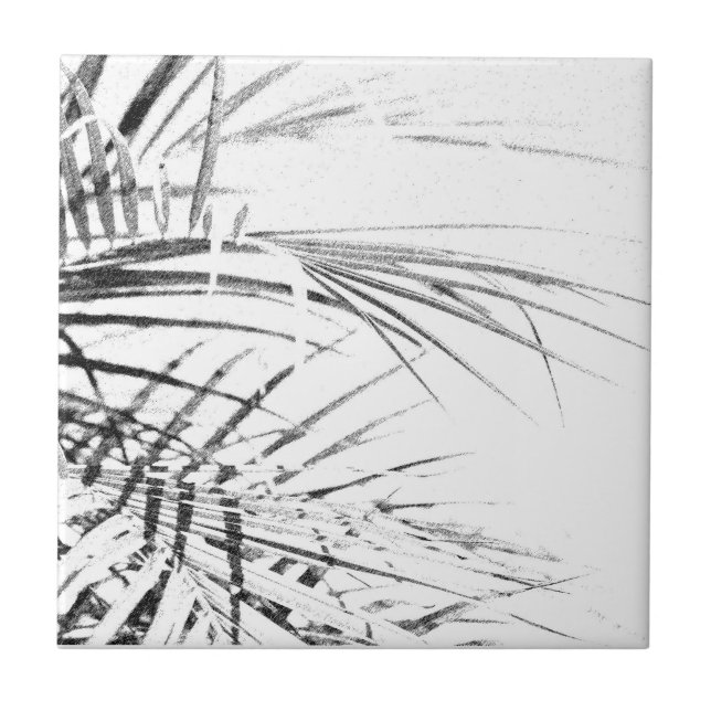 Handflatan Träd Löv Minimalism sketch Kakelplatta (Framsidan)