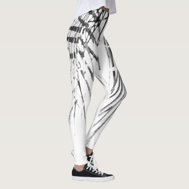 Handflatan Träd Löv Minimalism sketch Leggings (Höger)