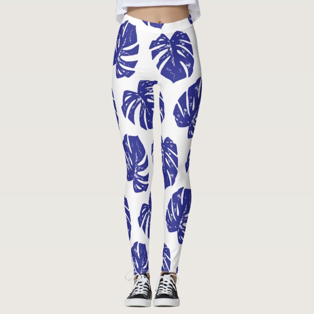 Handflatan Träd Löv: Naturliga Mönster Leggings (Framsida)