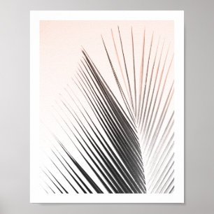 Handflatan Träd Löv Poster Rosa 8x10