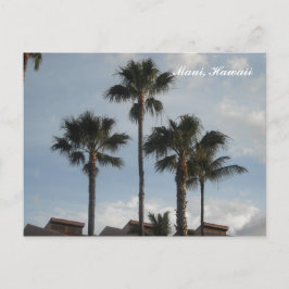 Handflatan Träd Maui Hawaii Vykort