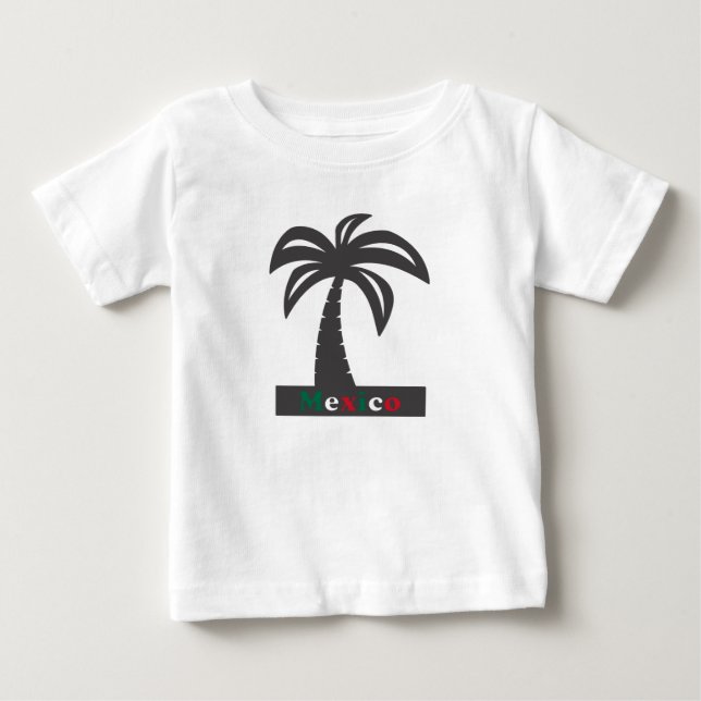 Handflatan Träd (Mexiko Vacation) - Baby Bra Jerse T Shirt (Framsida)