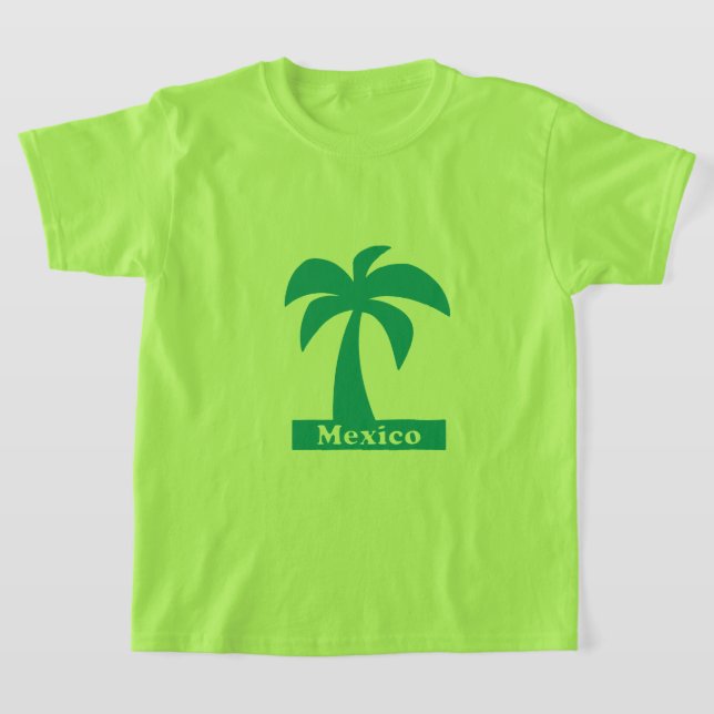 Handflatan Träd (Mexiko Vacation) - Barns grundläg T Shirt (Laydown)