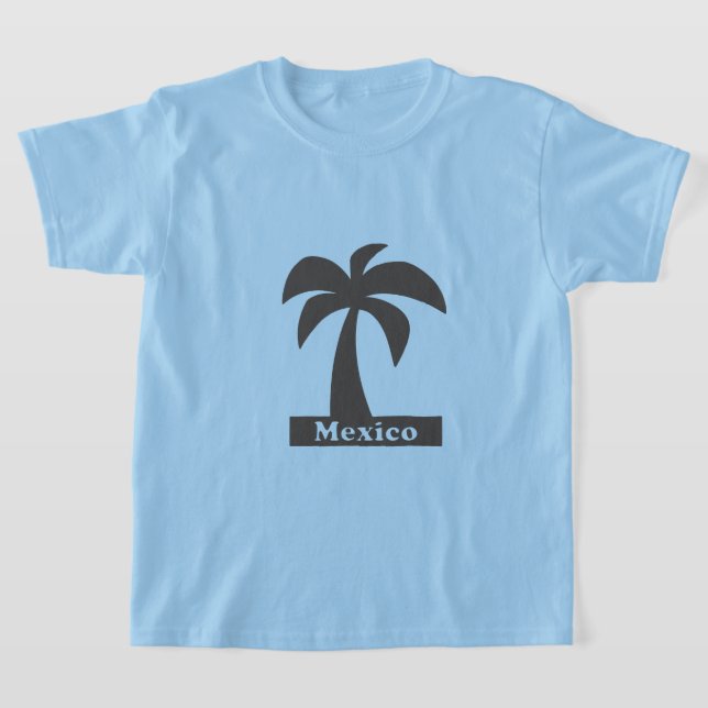 Handflatan Träd (Mexiko Vacation) - Barns grundläg T Shirt (Laydown)