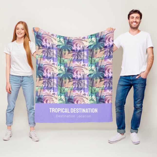 Handflatan Träd Mönster anpassningsbar Fleecefilt (På plats)