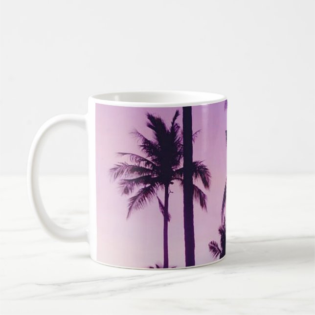 Handflatan träd mönster kaffemugg (Vänster)