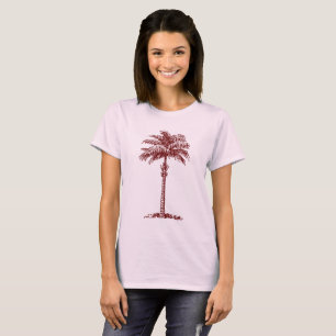 Handflatan Träd - Mörk Red T Shirt