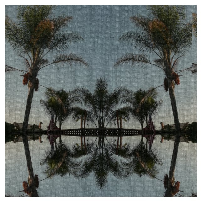 handflatan träd mot himlar tyg (Provkarta)