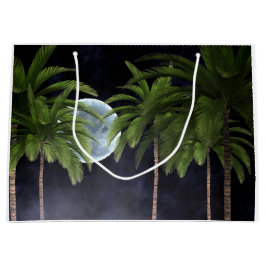 Handflatan Träd mot Måne