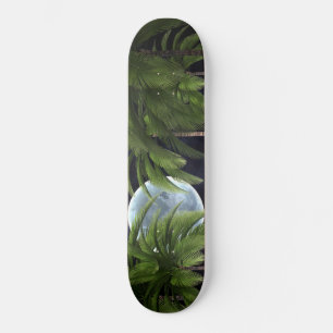 Handflatan Träd mot Måne Mini Skateboard Bräda 18,5 Cm